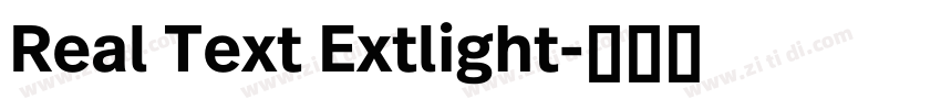 Real Text Extlight字体转换